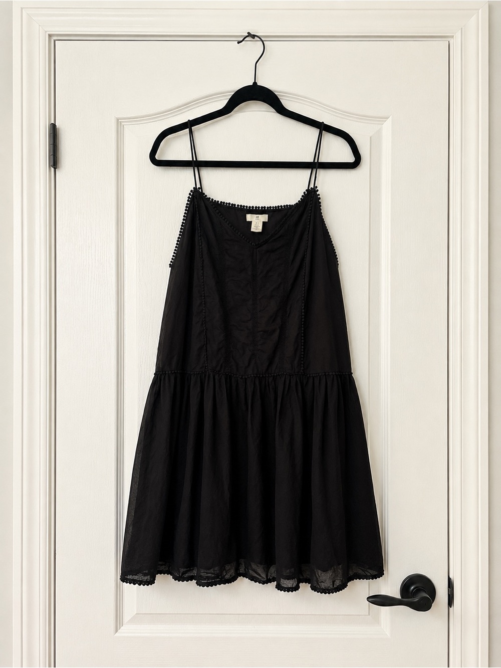 H&M Logge Black Spaghetti-Strap Mini Dress - Picture 2 of 5